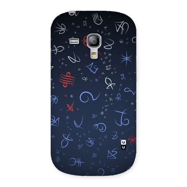 Blue Symbols Back Case for Galaxy S3 Mini