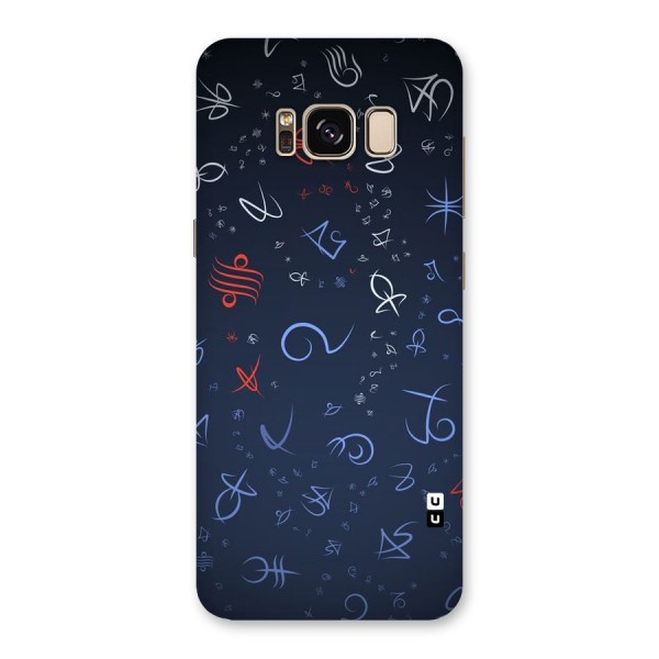 Blue Symbols Back Case for Galaxy S8