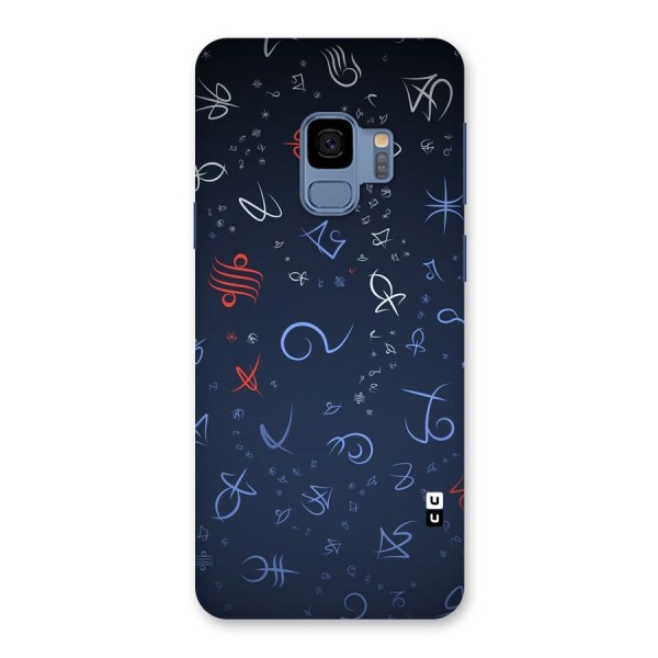Blue Symbols Back Case for Galaxy S9