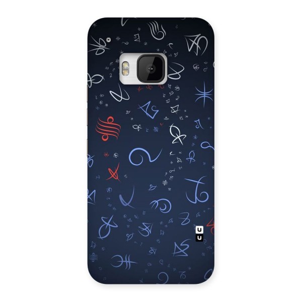 Blue Symbols Back Case for HTC One M9