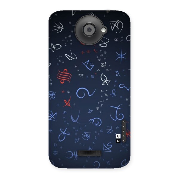 Blue Symbols Back Case for HTC One X
