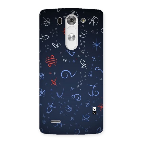 Blue Symbols Back Case for LG G3 Beat