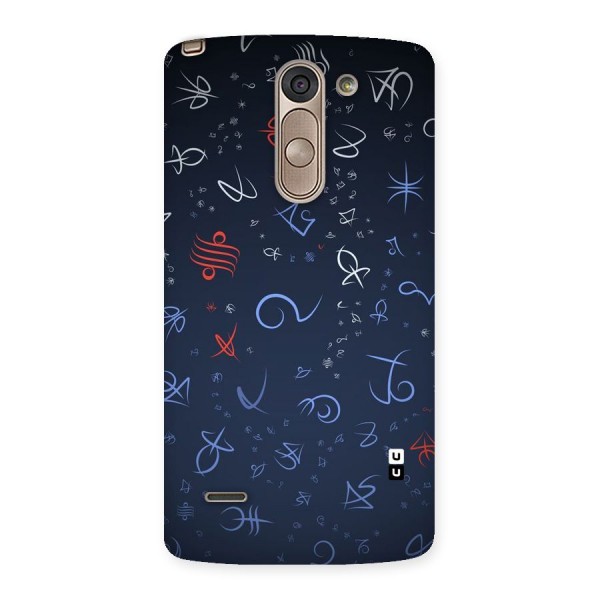 Blue Symbols Back Case for LG G3 Stylus