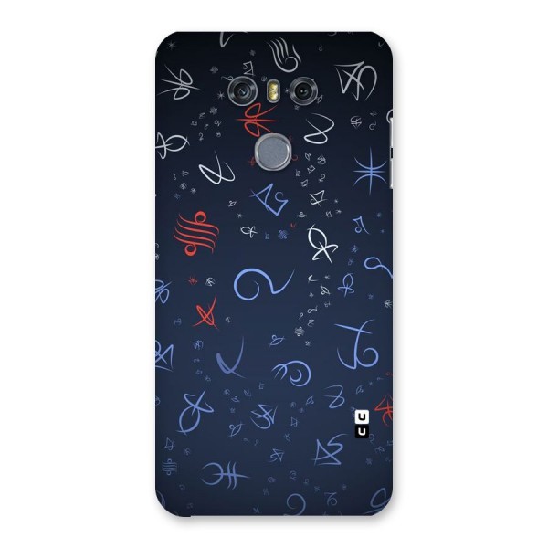 Blue Symbols Back Case for LG G6