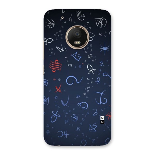 Blue Symbols Back Case for Moto G5 Plus