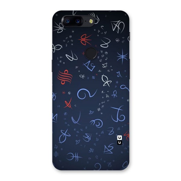 Blue Symbols Back Case for OnePlus 5T