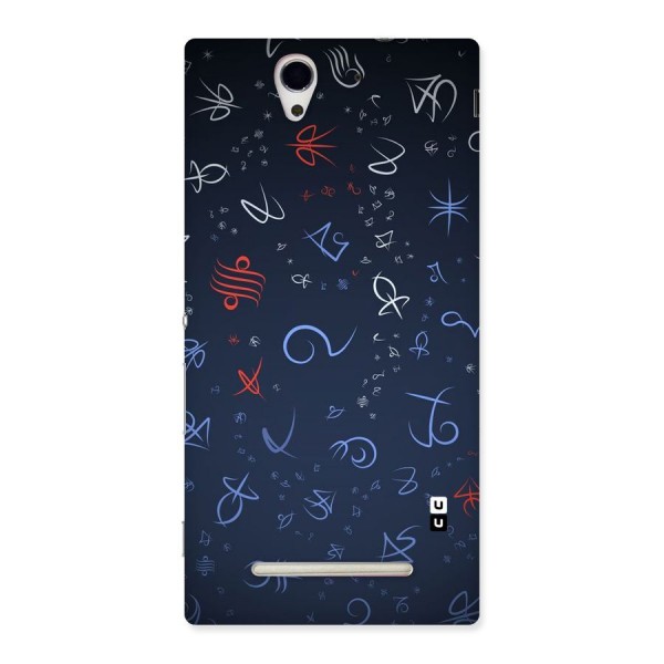 Blue Symbols Back Case for Sony Xperia C3