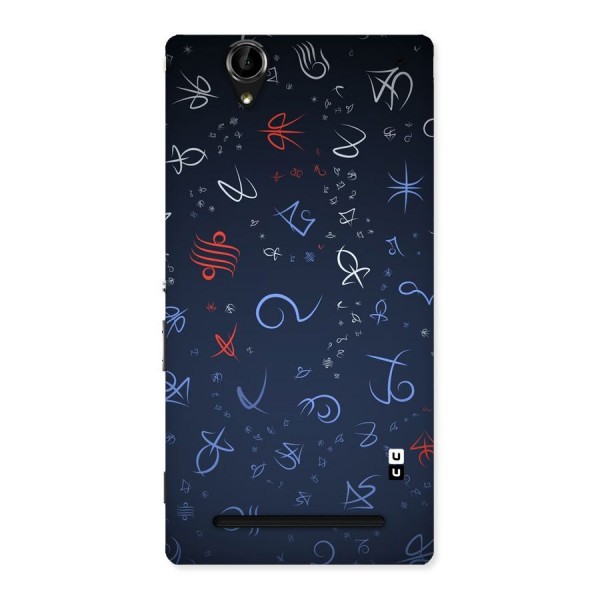 Blue Symbols Back Case for Sony Xperia T2