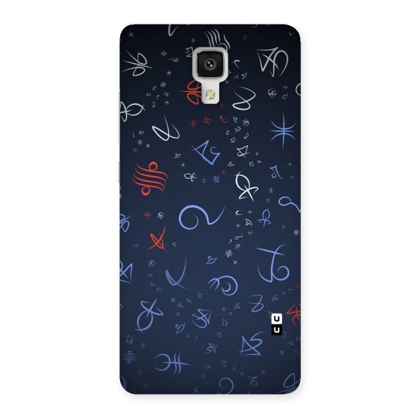 Blue Symbols Back Case for Xiaomi Mi 4