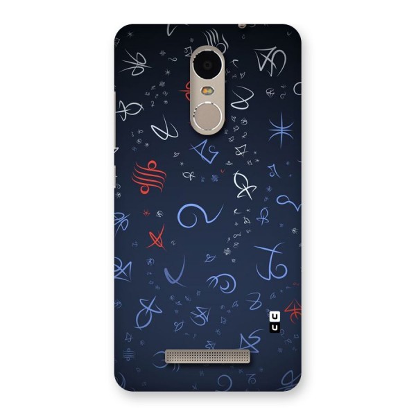 Blue Symbols Back Case for Xiaomi Redmi Note 3