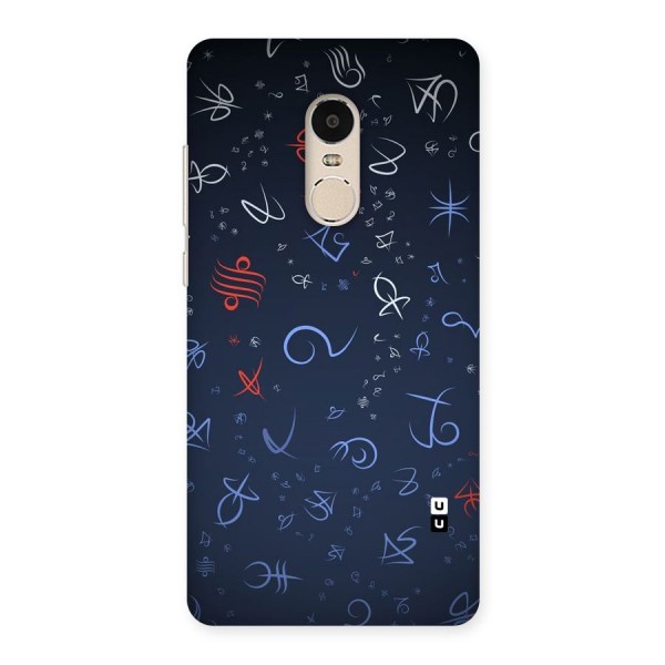 Blue Symbols Back Case for Xiaomi Redmi Note 4