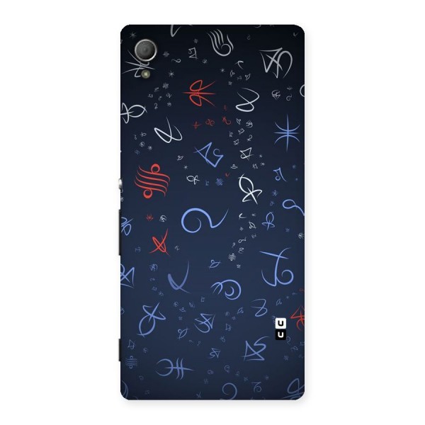 Blue Symbols Back Case for Xperia Z3 Plus
