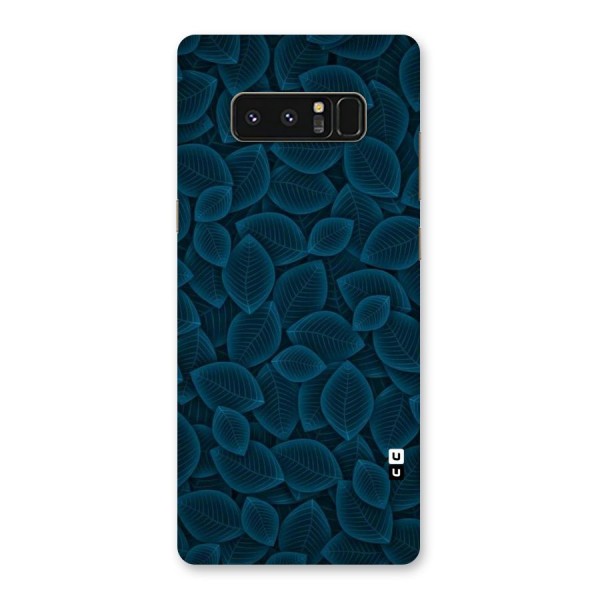 Blue Thin Leaves Back Case for Galaxy Note 8