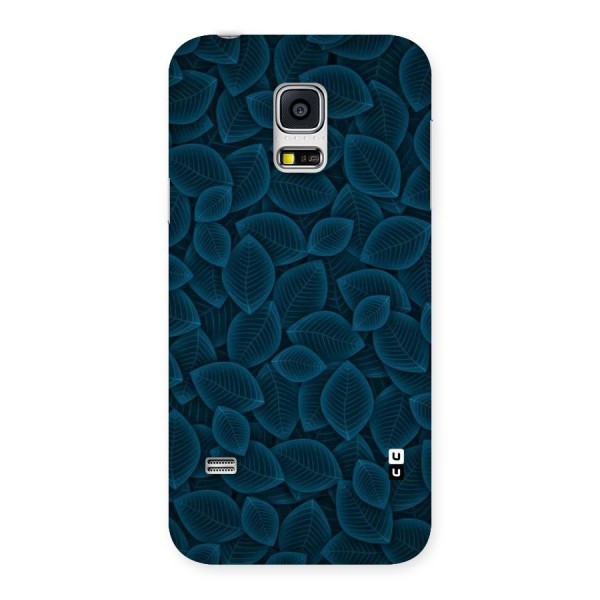 Blue Thin Leaves Back Case for Galaxy S5 Mini