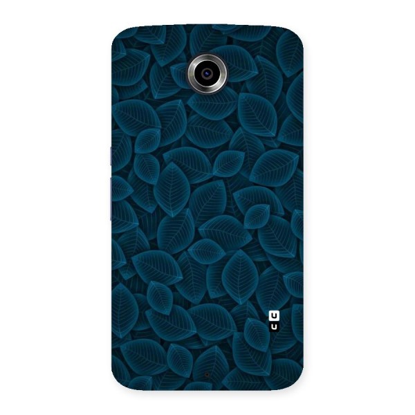 Blue Thin Leaves Back Case for Nexsus 6