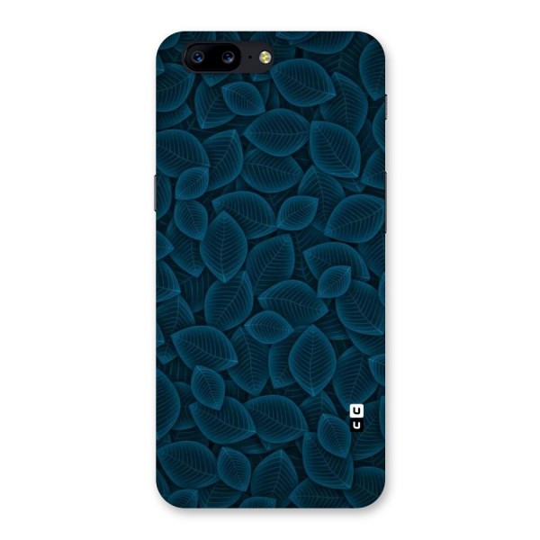 Blue Thin Leaves Back Case for OnePlus 5