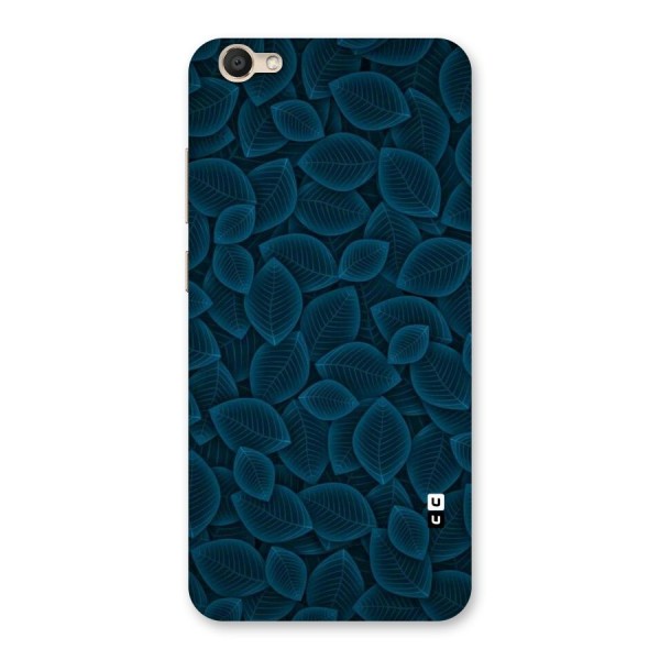 Blue Thin Leaves Back Case for Vivo Y67