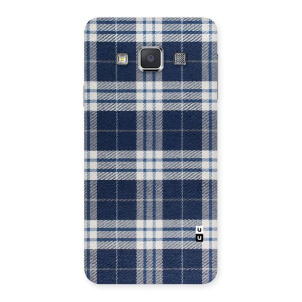 Blue White Check Back Case for Galaxy A3