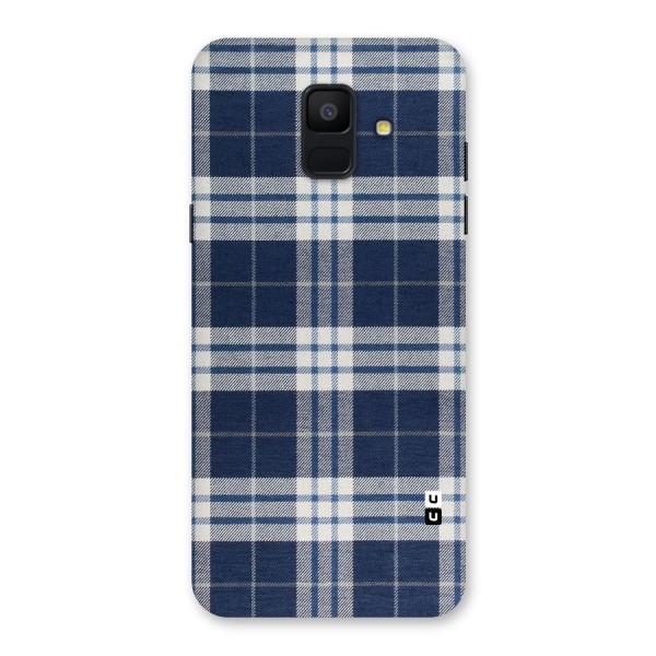 Blue White Check Back Case for Galaxy A6 (2018)