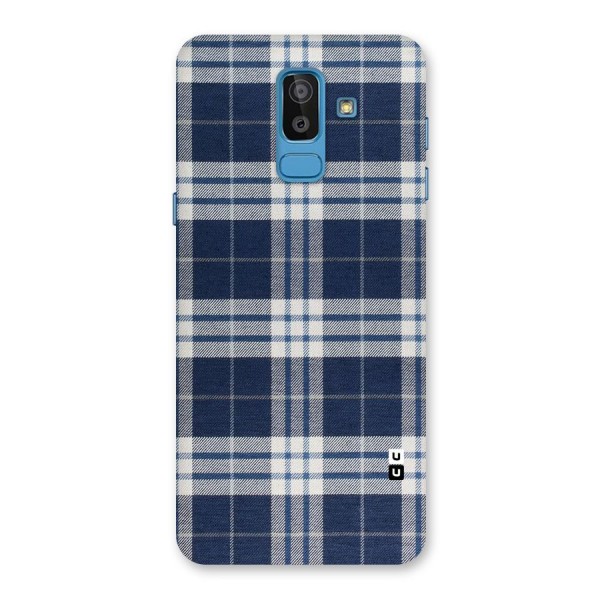 Blue White Check Back Case for Galaxy J8