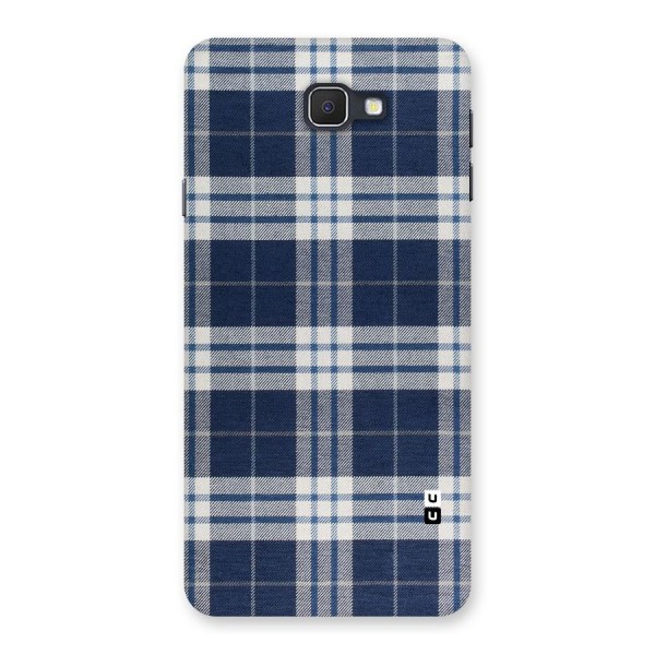 Blue White Check Back Case for Galaxy On7 2016