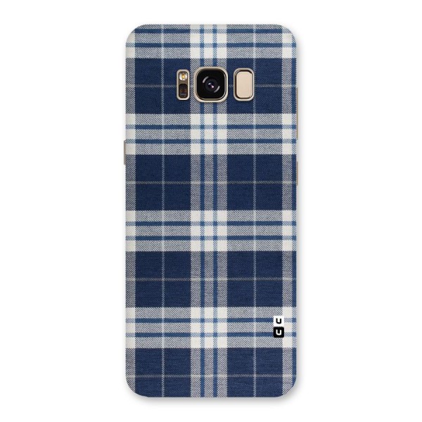 Blue White Check Back Case for Galaxy S8