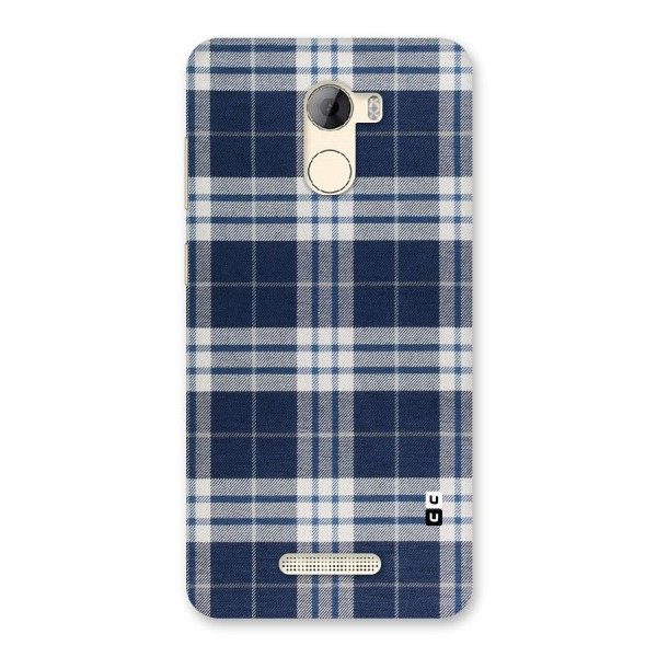 Blue White Check Back Case for Gionee A1 LIte