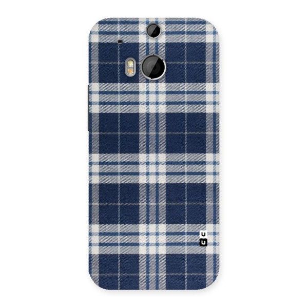 Blue White Check Back Case for HTC One M8