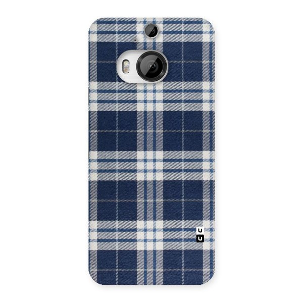 Blue White Check Back Case for HTC One M9 Plus