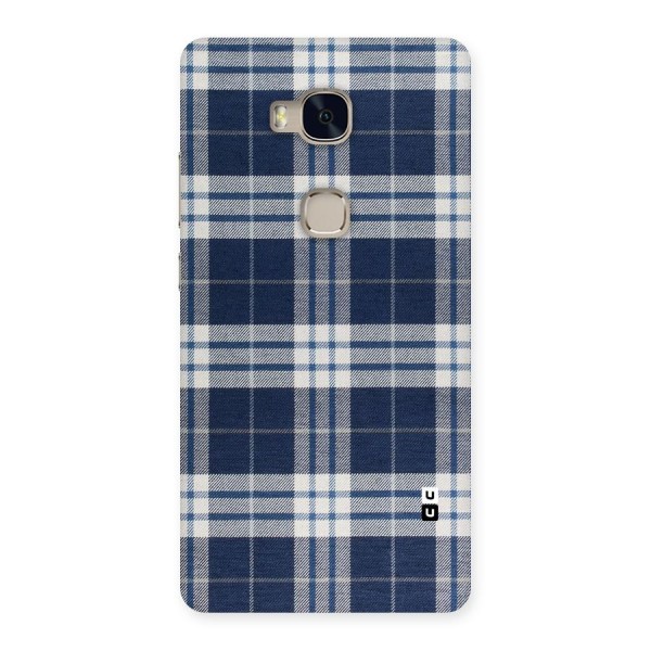Blue White Check Back Case for Huawei Honor 5X
