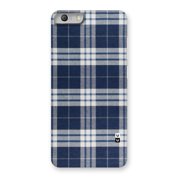 Blue White Check Back Case for Micromax Canvas Knight 2