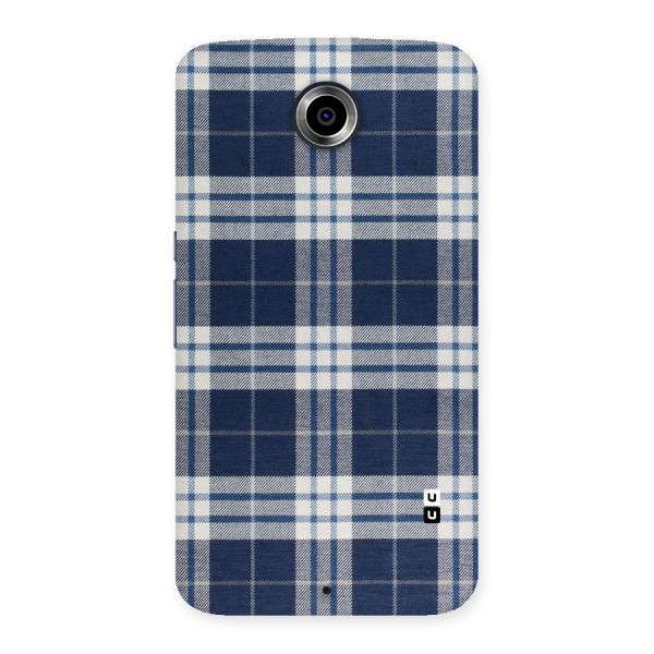 Blue White Check Back Case for Nexsus 6