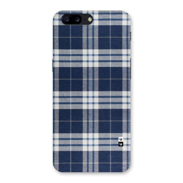Blue White Check Back Case for OnePlus 5