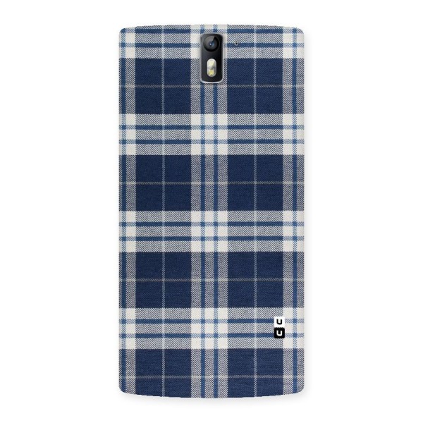 Blue White Check Back Case for One Plus One