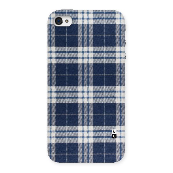 Blue White Check Back Case for iPhone 4 4s