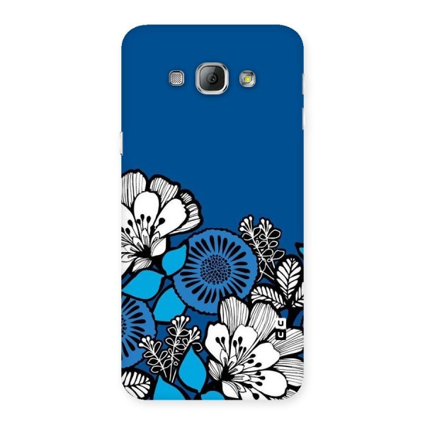 Blue White Flowers Back Case for Galaxy A8