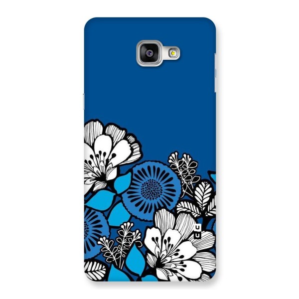 Blue White Flowers Back Case for Galaxy A9