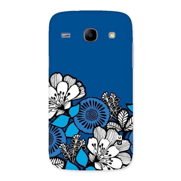 Blue White Flowers Back Case for Galaxy Core
