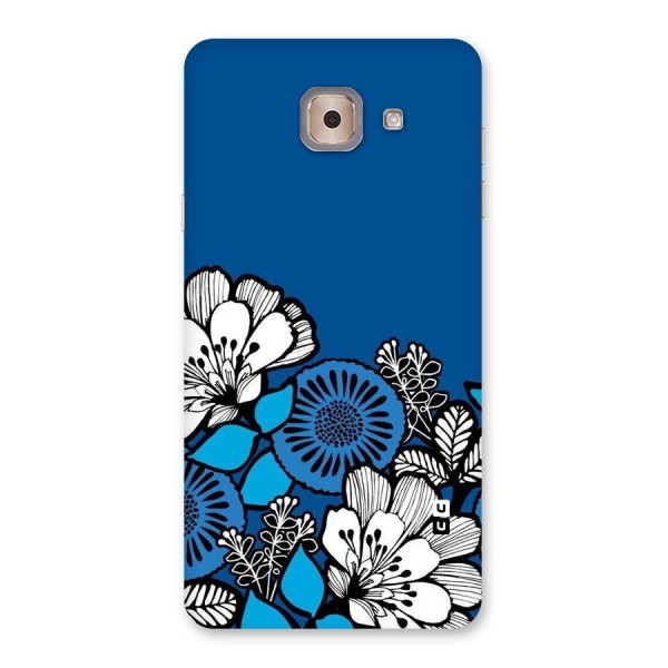 Blue White Flowers Back Case for Galaxy J7 Max
