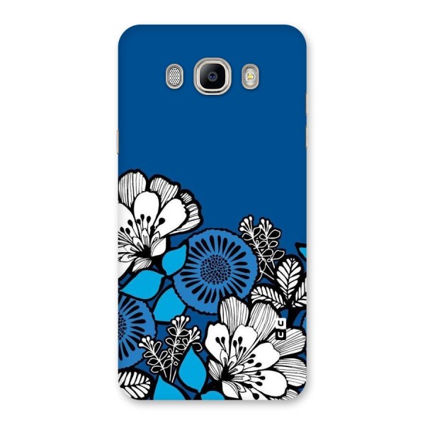 Blue White Flowers Back Case for Galaxy On8