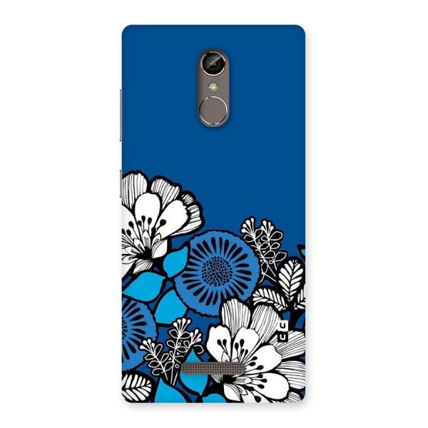 Blue White Flowers Back Case for Gionee S6s