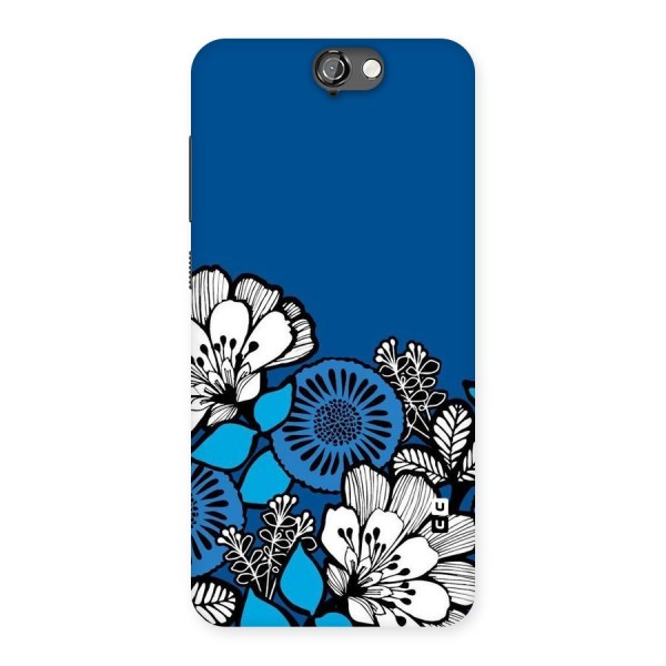 Blue White Flowers Back Case for HTC One A9