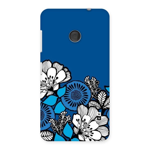 Blue White Flowers Back Case for Lumia 530