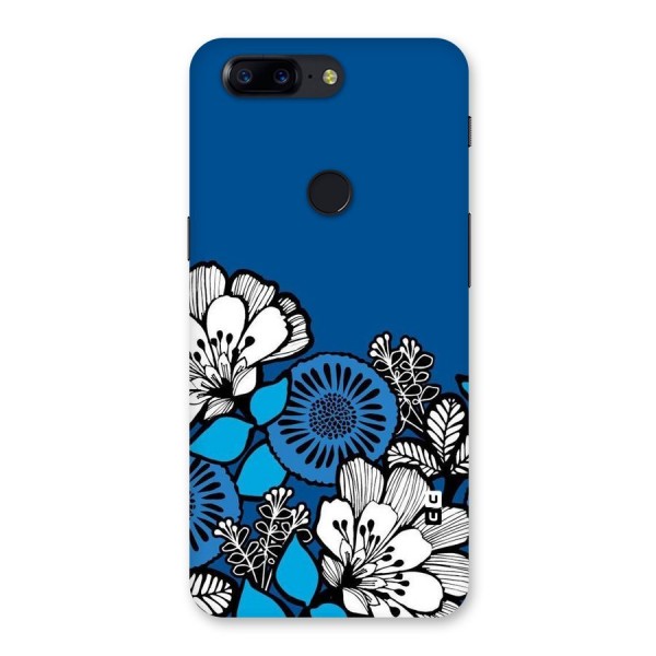 Blue White Flowers Back Case for OnePlus 5T