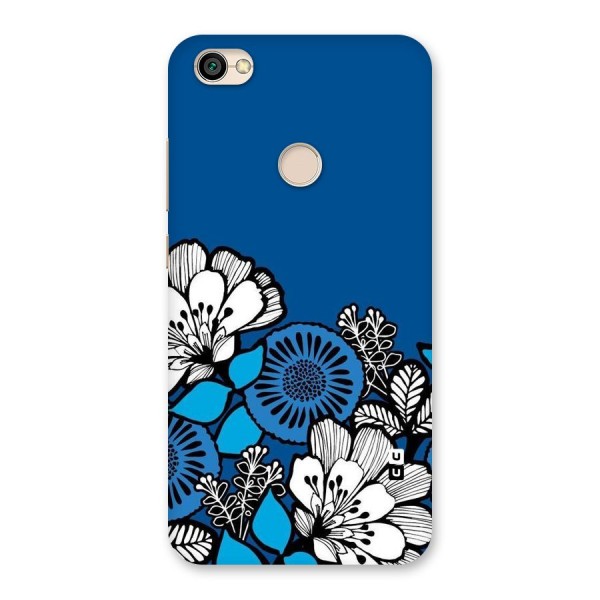 Blue White Flowers Back Case for Redmi Y1 2017