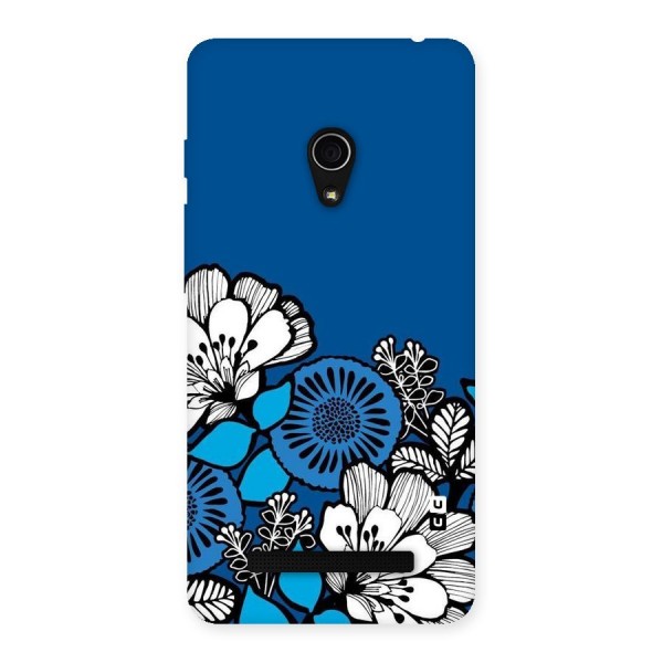 Blue White Flowers Back Case for Zenfone 5