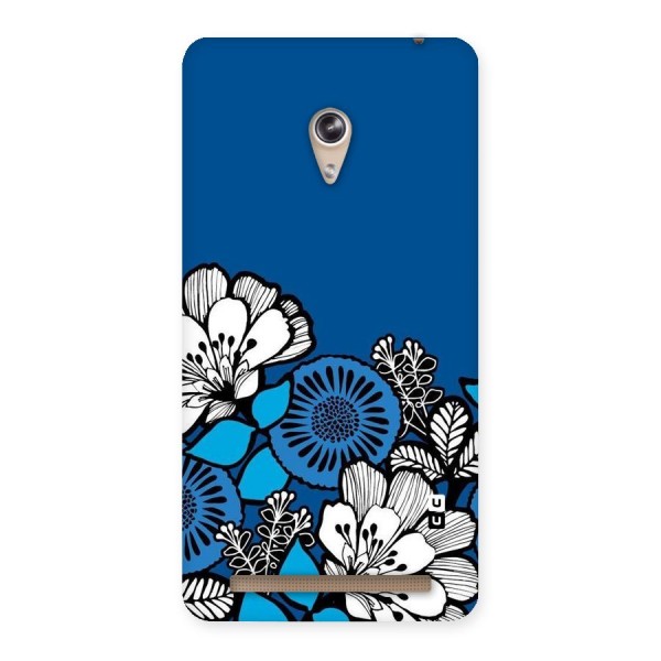 Blue White Flowers Back Case for Zenfone 6
