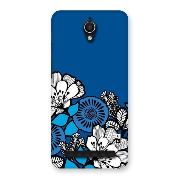 Blue White Flowers Back Case for Zenfone Go