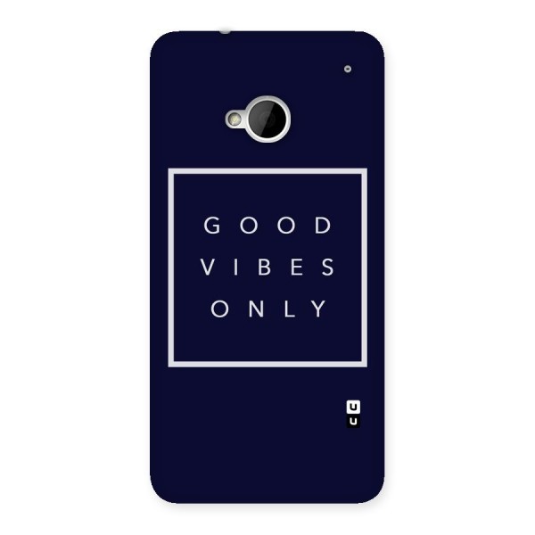 Blue White Vibes Back Case for HTC One M7