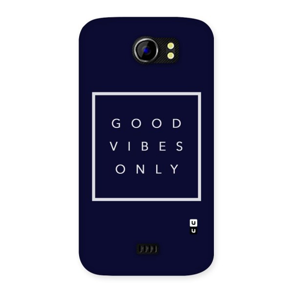 Blue White Vibes Back Case for Micromax Canvas 2 A110